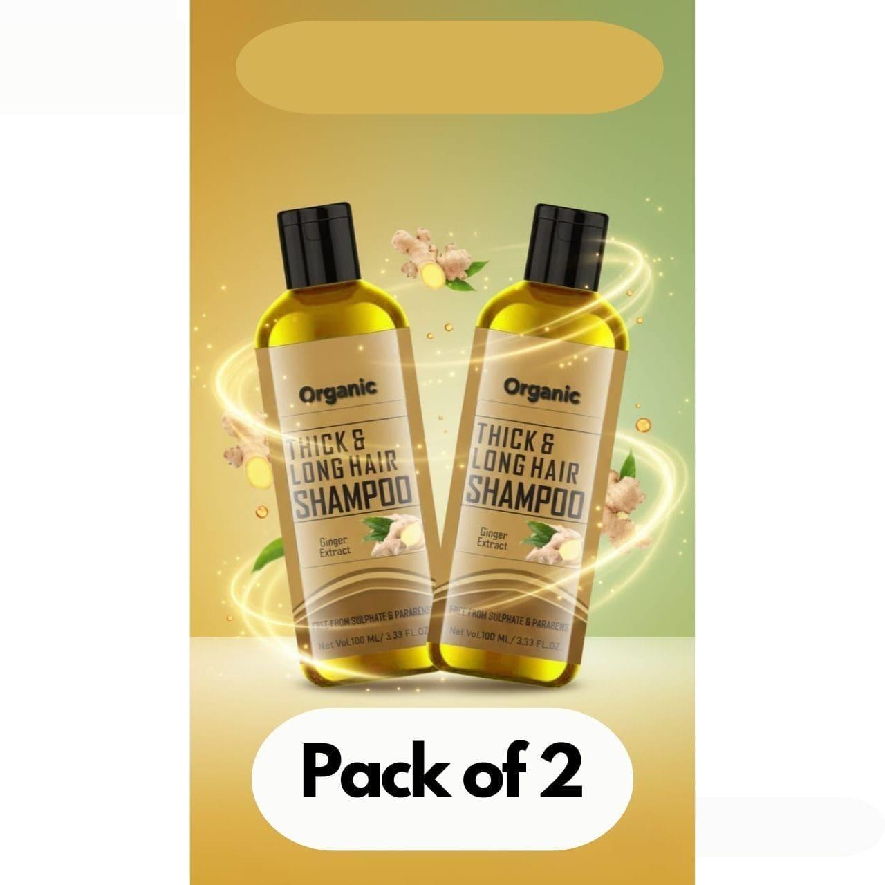 Organic Hair Shampoo with Ginger Extract (Pack of 2)