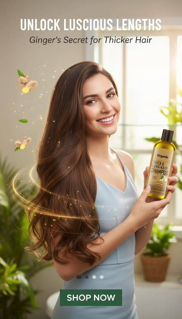 Organic Hair Shampoo with Ginger Extract (Pack of 2)