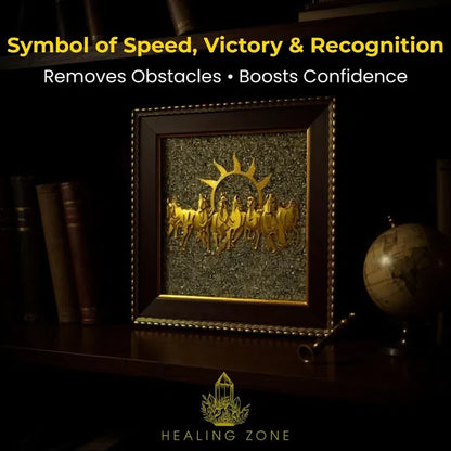 Premium 7 Horses on Raw Pyrite Frame